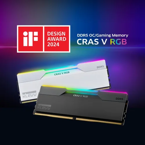 Miniatura 2 de KLEVV CRAS V RGB DDR5 32 GB (2x16 GB) 6000 MHz CL28 SK Hynix A-Die 1.35V Memoria RAM de escritorio para juegos XMP 3.0 / AMD Expo Ready - Negro