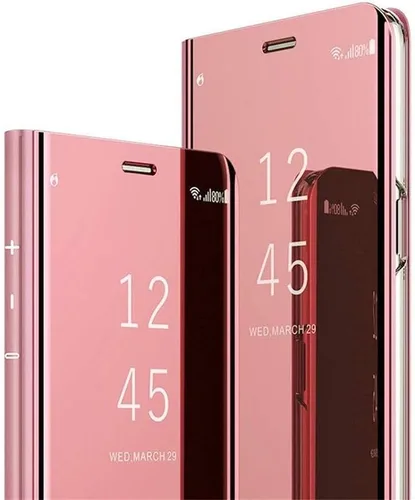 Miniatura 10 de LEECOCO Galaxy Note 10 Plus - Funda delgada de lujo con espejo galvanizado con ventana transparente y ultrafina con función atril de cuerpo completo
