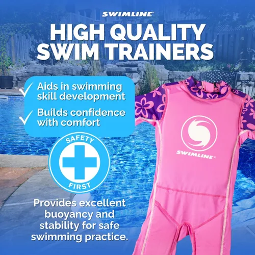Miniatura 2 de Swimline - Chaleco de natación con cremallera flotante para niños – Chaleco salvavidas flotante para niños de 4 años en adelante, grande 40-55