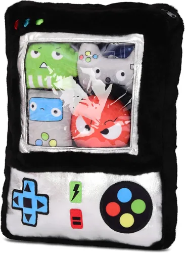 Miniatura 2 de iscream Juego de almohada de forro polar de 5 piezas en forma de videojuegos con detalles bordados