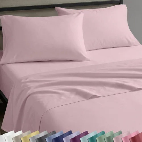 Miniatura 9 de California Design Den Sábanas de Algodón 100% Natural Tamaño Full Juego de Cama con Bolsillos Profundos - Tejido Satinado Suave, Sábanas Duraderas
