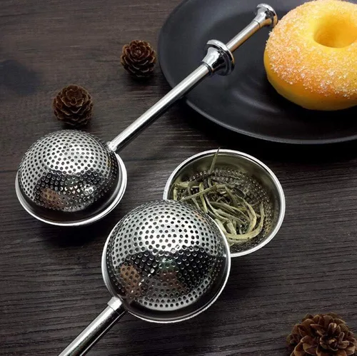 Miniatura 6 de Infusor de té de acero inoxidable, tamices de harina de azúcar, filtros de polvo para agitador de azúcar, difusor de intervalo de té para hojas