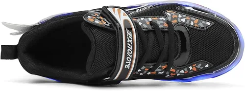 Miniatura 4 de Zapatos con ruedas para niños 4 ruedas mejoradas, modelo 16 LED, recargable, colorido, para niñas, niños, tenis retráctiles, zapatos de skate