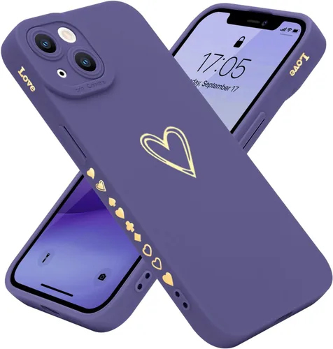 Miniatura 27 de Teageo Funda compatible con iPhone 13 Pro de 6.1 pulgadas para mujeres y niñas, bonito corazón de amor de lujo
