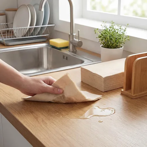 Miniatura 5 de WILLBOND 300 servilletas de papel desechables a granel, toallas de papel de bambú desechables para baño, servilletas ecológicas de color marrón sin