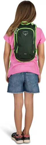 Miniatura 12 de Osprey Moki 3L Mochila de ciclismo para niños con depósito hidráulico, toldo verde Dosel verde