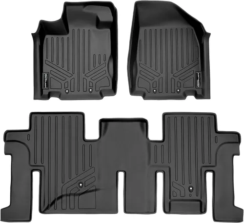 SMARTLINER Juego de tapetes de piso de ajuste personalizado de 2 filas compatibles con Infiniti JX35 2013-2013