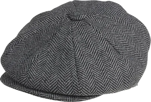 Miniatura 13 de Peaky Blinders Gorra plana de lana estilo Newsboy de 8 piezas para hombre