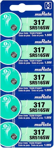Miniatura 9 de Murata 317 Batería SR516SW 1.55V Celda de botón de reloj de óxido de plata (10 baterías)