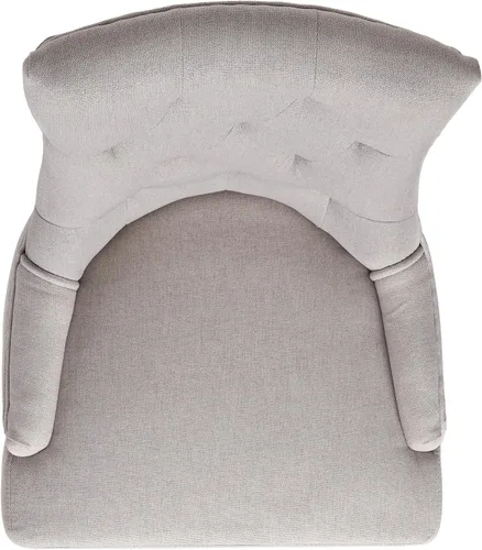 Miniatura 8 de Juego de 2 sillas de comedor Stacy Light Sky, en tela gris o verde azulado, Gris claro Gris claro + marrón oscuro