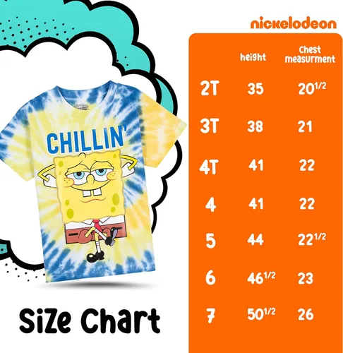Miniatura 6 de Nickelodeon Spongebob or Rugrats 3 Pack Boy's Graphic Tees, Cute Short Sleeve T-Shirts for Boys Pack of 3