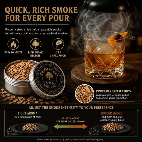 Miniatura 4 de Chips de madera para ahumar cócteles y whisky, juego de repuesto de chips de madera de 8 sabores en latas de aluminio para kit de ahumador