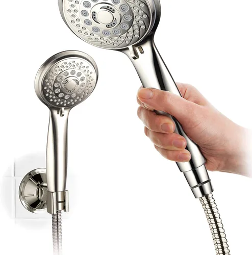 Miniatura 3 de Hotel Spa AquaSpa - Cabezal de ducha de alta presión 6 en 1/cabezal de ducha de mano con dos soportes de pared superiores y de bajo alcance