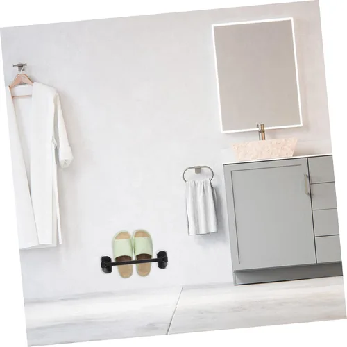 Miniatura 7 de Zapatero para almacenamiento de zapatos, con ventosa, soporte para toallas, soporte de pared, toallero de esquina para armario, baño, zapatero