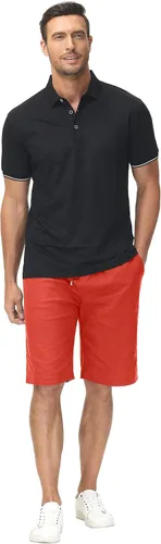 Miniatura 5 de Janmid Pantalones cortos casuales de lino para hombre