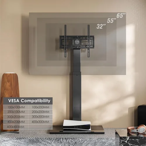 Miniatura 2 de FITUEYES - Soporte universal de suelo para TV con base de hierro, montaje giratorio para televisores LED, LCD, OLED, plasma, de pantalla plana