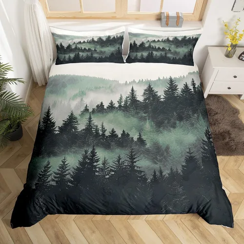 Miniatura 18 de Feelyou Juego de ropa de cama de animales del zoológico, tamaño individual, funda de edredón de animales de dibujos animados para adolescentes