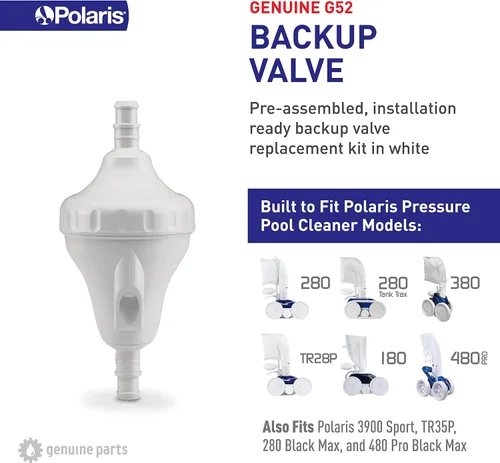 Miniatura 2 de Polaris G52 Válvula de repuesto para aspiradora 180/280/380/480 G-52 original, N/A, Blanco