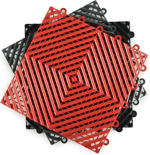 Miniatura 4 de Greatmats - Azulejos de garaje perforados de flujo libre, 1 x 1 pie x 0.5 pulgadas, paquete de 25 (negro)