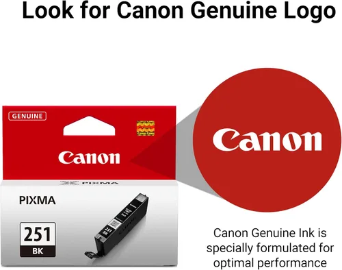 Miniatura 4 de Canon CLI-251 Depósito de tinta negra auténtica, compatible con MG6320, IP7220 y MG5420, MX922, MG5520, MG6420, MG7120, iX6820, iP8720, MG7520