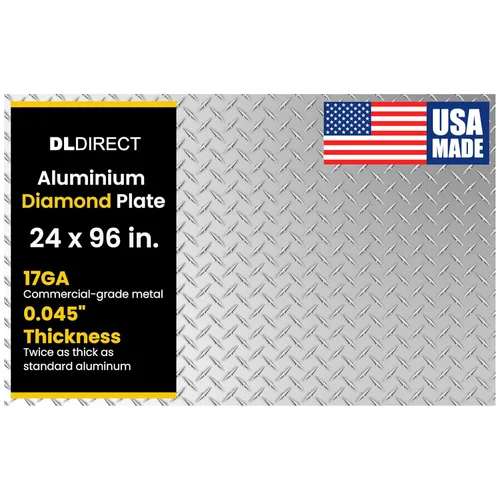 Miniatura 54 de 2 pulgadas x 96 pulgadas - Hoja de metal de placa de diamante, hoja de aluminio de alta resistencia con acabado de molino de grado comercial, placa