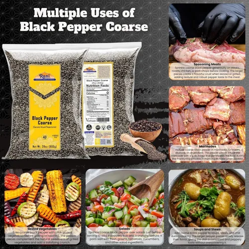 Miniatura 4 de Rani - Pimienta negra molida gruesa de 28 mallas (molienda de mesa) 28 onzas (1.75 libras) 28.22 oz ~ Todo natural Vegano Apto para gluten Sin