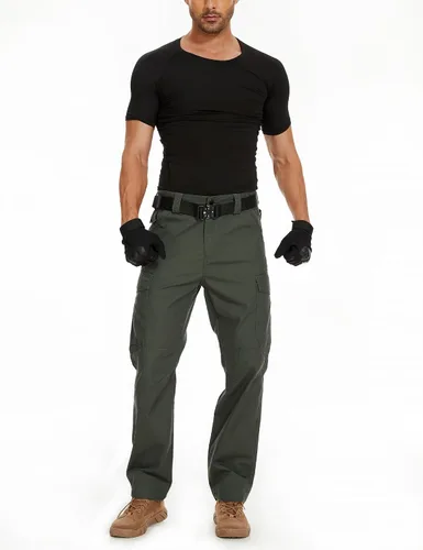 Miniatura 7 de Pantalones de senderismo para hombre, Ripstop tácticos para hombre, pantalones de trabajo ligeros para hombre, impermeables, BDU para viajes al aire