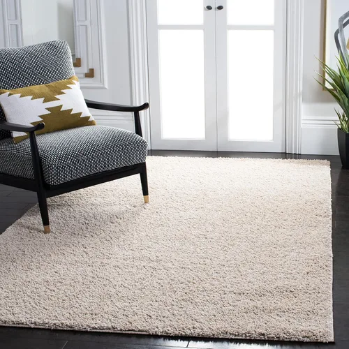 Miniatura 13 de SAFAVIEH Arizona Shag Collection ASG820A - Alfombra de pasillo, 2 pies 3 pulgadas x 6 pies, color crema, diseño sólido, no desprende pelusa y fácil