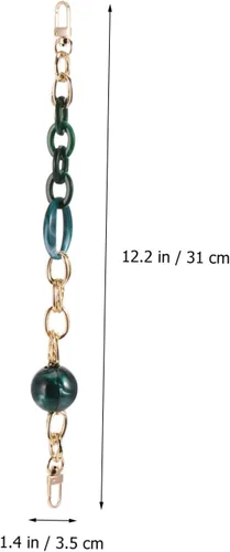 Miniatura 2 de VALICLUD Cadena de acrílico para bolsa, correa gruesa para bolso, bolso de mano, bolsa de repuesto, decoración de bolso, bolso de mano, accesorio