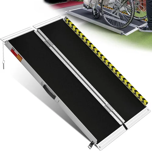 VNN Rampa Portátil para Silla de Ruedas de 4 Pies, Rampas de Aluminio Antideslizantes para Sillas de Ruedas para el Hogar, Rampas para Sillas de