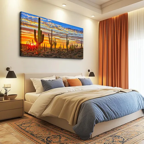 Miniatura 4 de Lienzo decorativo de pared para sala de estar, cactus y plantas, pintura de paisaje, baño, decoración de pared, listo para colgar, decoración