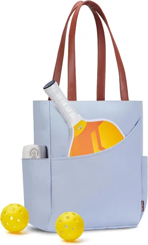 Miniatura 14 de Bolso de Pickleball para Mujeres, Elegante Bolso de Nylon con Capacidad para 2 Palas, Bola, Equipo, Bolso de Hombro Utilitario para Deportes