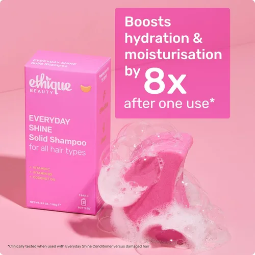 Miniatura 4 de Ethique Beauty Everyday - Juego de barra de champú y acondicionador para cabello brillante con vitamina C, sin plástico, vegano, sin crueldad