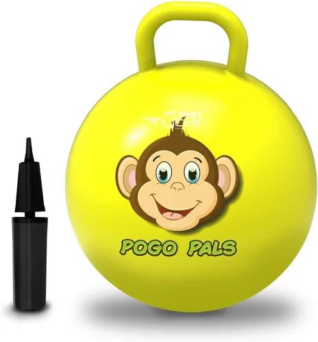 Miniatura 10 de Flybar - Bola saltarina para niños, pelota inflable con asa para jugar en interiores y exteriores, incluye bomba, juguete de pelota saltarina