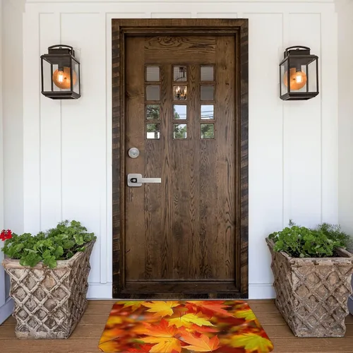 Miniatura 6 de Autumn Leaves of Maple Print Front Door Mat Absorbent Bathroom Rug Non Slip Indoor Doormat for Entryway Garage Patio 16 X 24in
