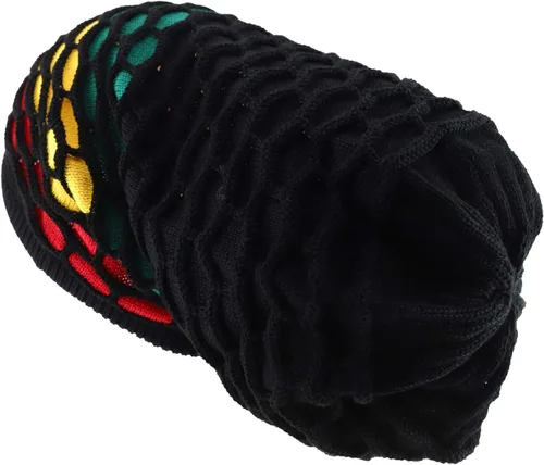 Miniatura 2 de Rasta Dreadlock Reggae 100% algodón profundo corona larga Beanie Hat