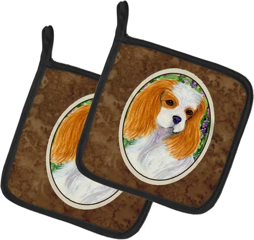 Miniatura 262 de Caroline's Treasures SS8617PTHD - Juego de soportes para ollas de cocina resistentes al calor, almohadillas calientes para horno para cocinar, Husky