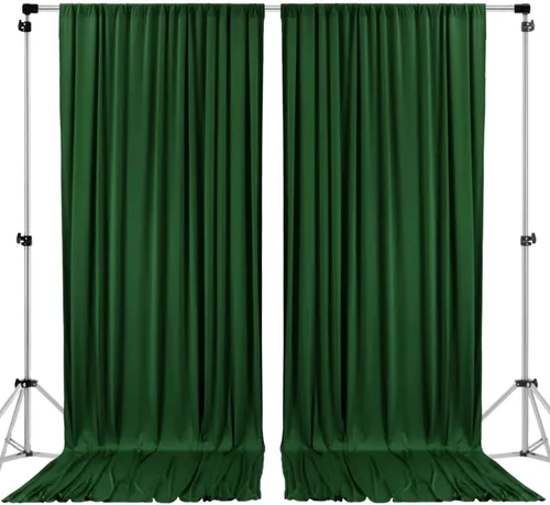 Miniatura 18 de AK TRADING CO. Cortinas de telón de fondo de poliéster IFR de 10 pies x 8 pies con bolsillos para varillas - Cortinas para decoración de ventana