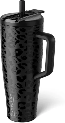 Miniatura 57 de BrüMate Era Flip - Vaso de 30 onzas con tapa con pajilla cubierta 100 % a prueba de fugas, popote higiénico cubierto, botella de agua de acero