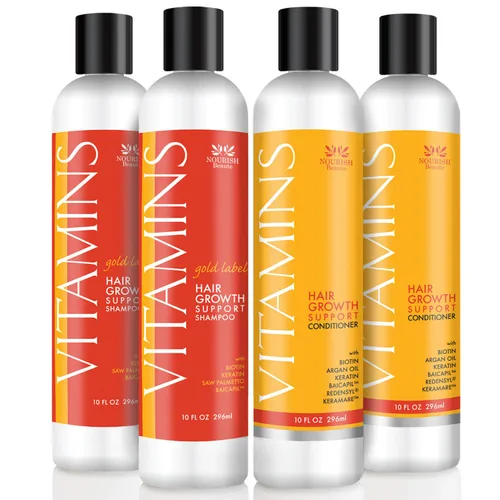 Miniatura 15 de Acondicionador para pérdida del cabello VITAMINS de Nourish Beaute, resultados potentes con bicapil patentado, suministro para 2+ meses