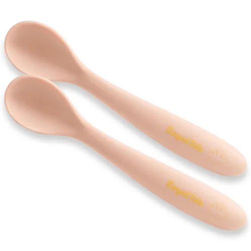 Cucharas de silicona para bebés de 6 meses o más, cucharas para niños pequeños con punta suave, sin BPA, aptas para microondas y resistentes al