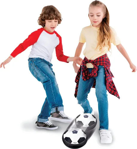 Miniatura 5 de Lexibook Aerofoot, disco de fútbol Hovercraft, 2 porteros, bomba y pelota inflable incluida, se desliza fácilmente, rápido y dinámico, efectos
