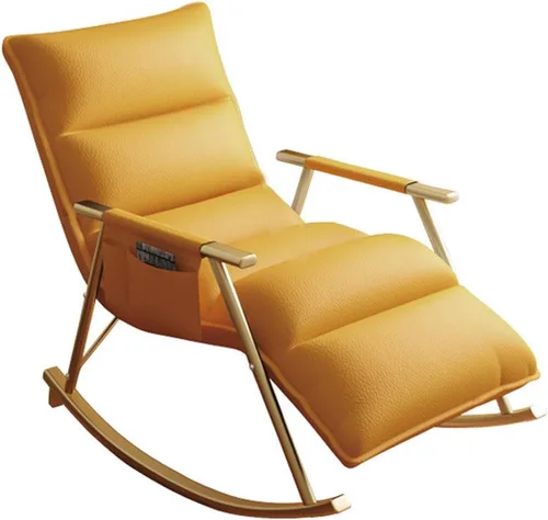 Adjustable Leather Reclining Chair with Footrest Ergonomic Rocking Chair for Living Room Stylish ge Upholstered Lounge Chair with Storage