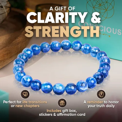 Miniatura 33 de Conscious Items Pulseras espirituales para mujeres y hombres, pulsera de cristal curativo con piedras naturales para meditación, alineación