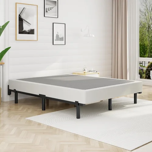 Miniatura 3 de Awesofurni Marco de Cama Individual, Marco de Cama de Metal Basics de 7 Pulgadas, Base Resistente de 9 Patas para Somier y Colchón, Sin Ruido, Fácil