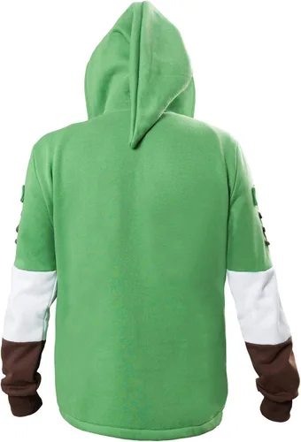 Miniatura 3 de Hibuyer Sudadera con capucha y cremallera para hombre, chaqueta de disfraz de cosplay para adultos, color verde, unisex, Halloween