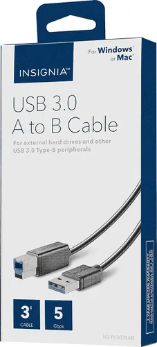 Miniatura 2 de Insignia Cable USB 3.0 A a B de 3 pies