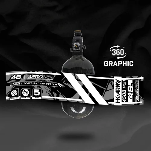 Miniatura 9 de HK Army Aerolite de fibra de carbono HPA Sistema de tanque de aire comprimido para paintball Humo
