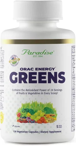 Paradise Herbs, ORAC Energy, cápsulas de superalimentos, incluye más de 42 ingredientes orgánicos y de recolección silvestre, probióticos y enzimas,