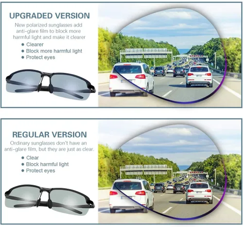 Miniatura 4 de MIRYEA Lentes de computadora con bloqueo de luz azul, fotocromáticos, polarizados, protección UV, lentes de sol de seguridad para hombres y mujeres